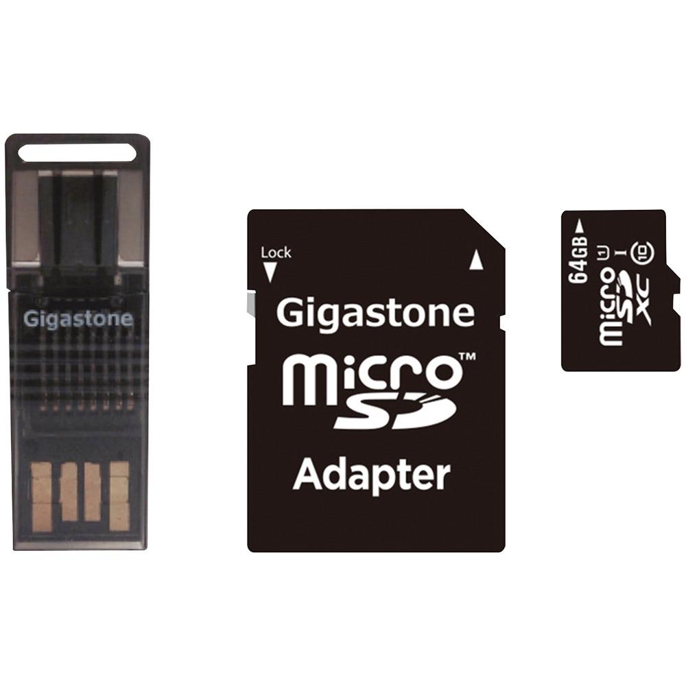 Gigastone Prime Series Microsd Card 4-in-1 Kit (64gb) Gigs4in164gbr