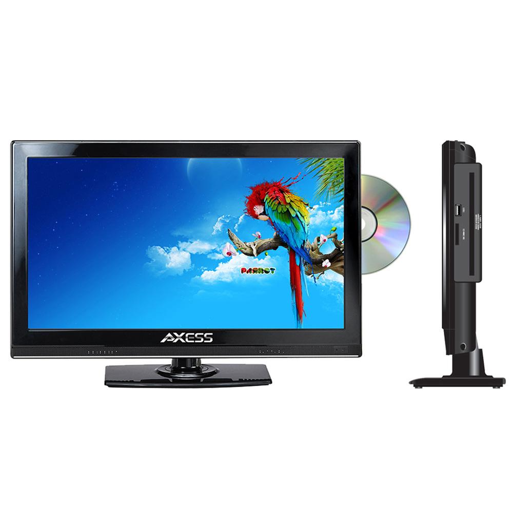 Axess 13.3 Led Ac/dc Tv With Dvd Player Full Hd With Hdmi, Sd Card Reader And Usb