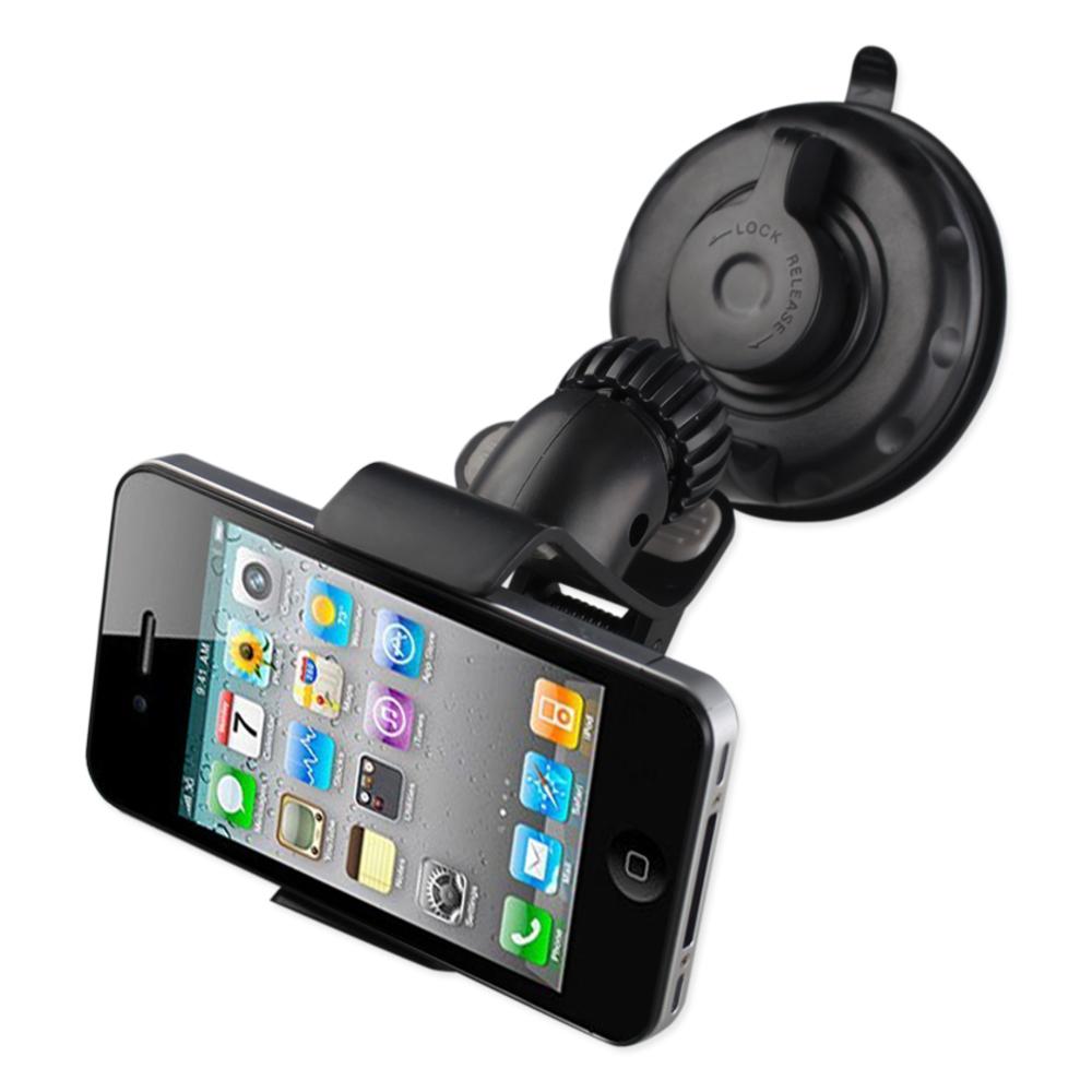 Reiko 360 Universal Suction Glass Window Phone Holder In Black