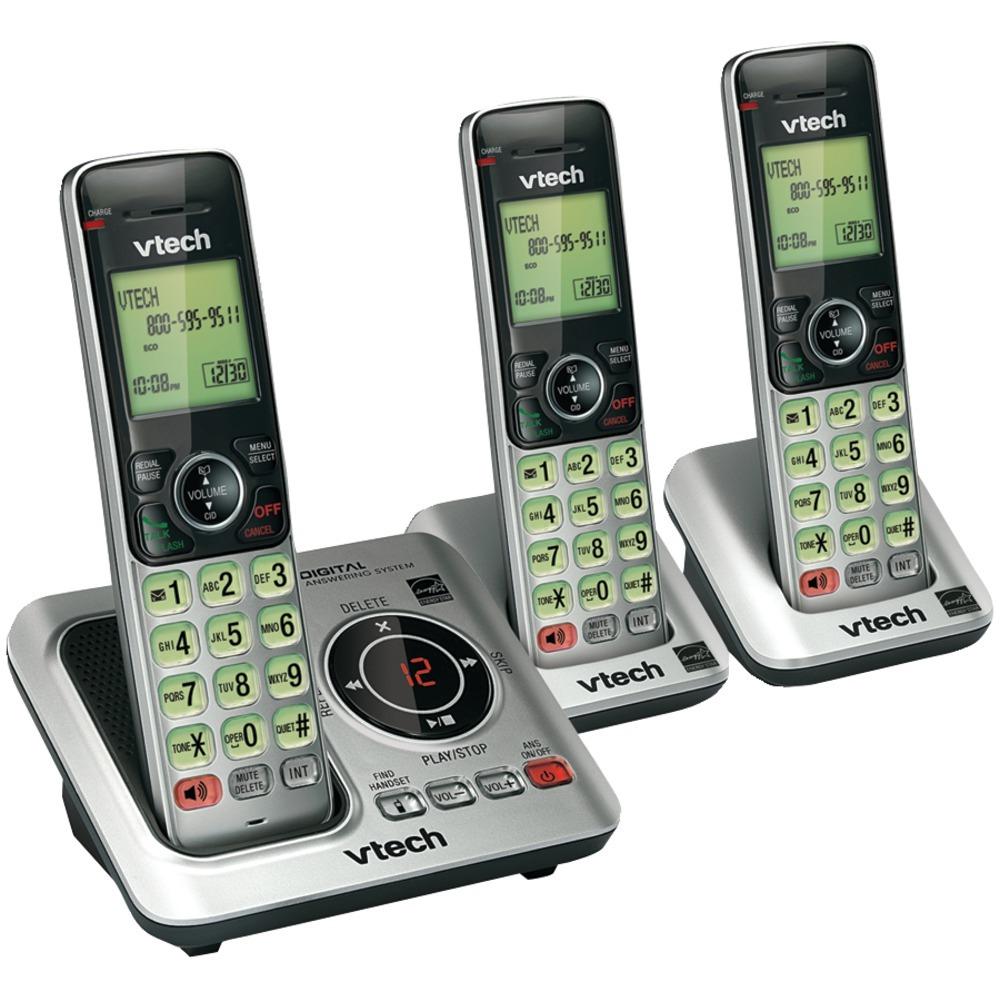 Vtech Vtcs6629-3 3-handset Dect 6.0 Expandable Speakerphone With Caller Id