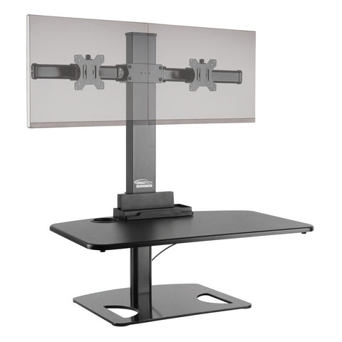 Ergotech Freedom Stand - Dual - Up To 30 Screen Support - 13.20 Lb Load Capacity - Desktop - Black