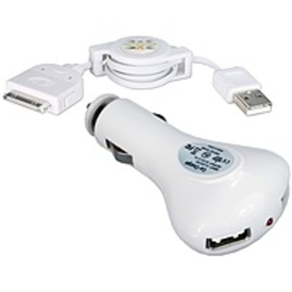 Qvs 2-port 2.1amp Usb Car Charger Kit For Ipod/iphone/ipad/ipad 2/ipad 3 - 12 V Dc, 24 V Dc Input - 5 V Dc/2.10 A Output