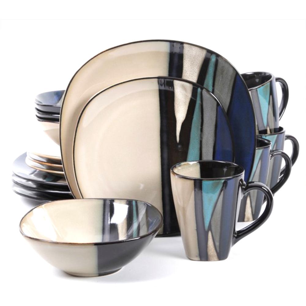 Gibson Elite Althea 16-piece Dinnerware Set, Teal