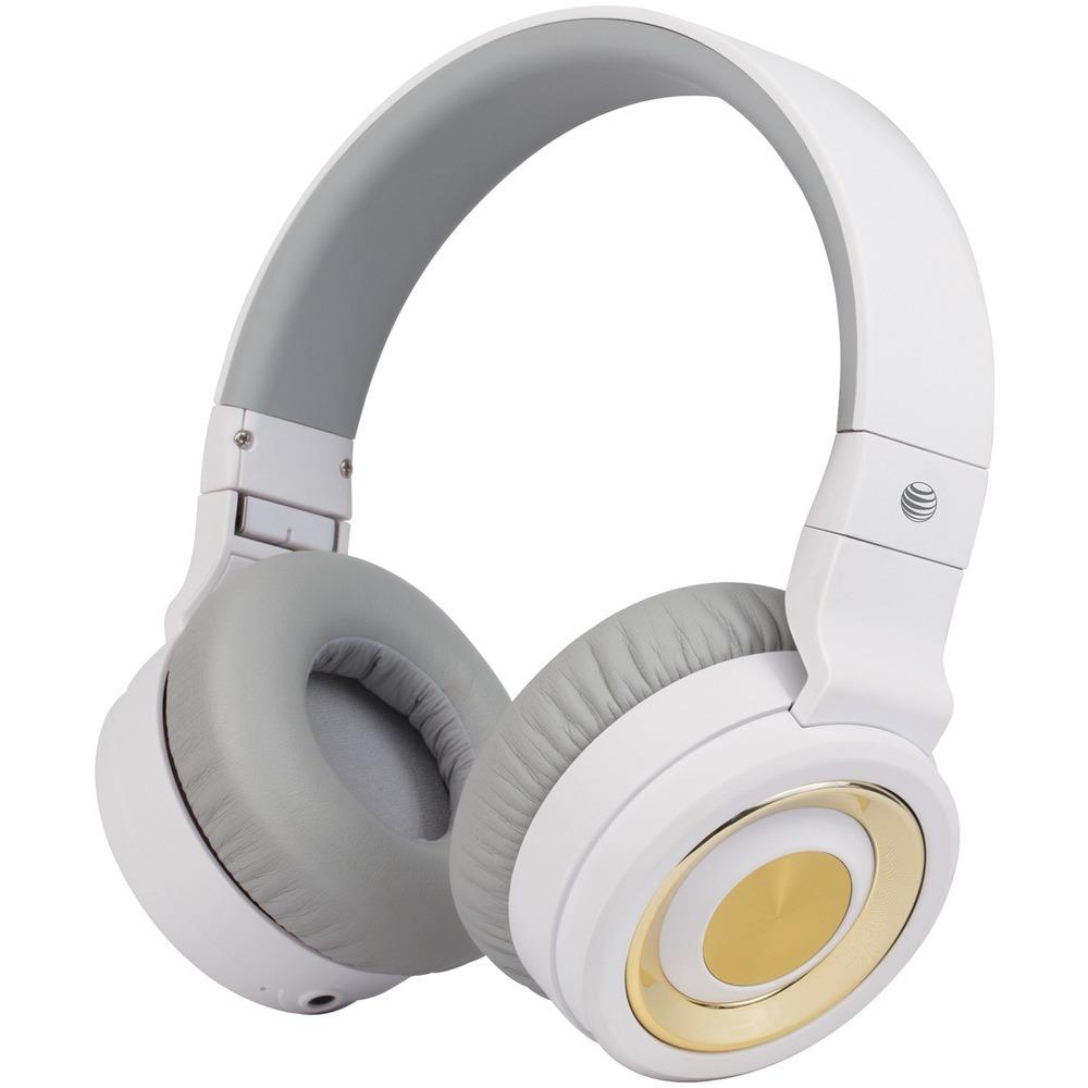 At&amp;amp;t Pbh20 Stereo Over-ear Headphones With Bluetooth (white) Wacpbh20wht