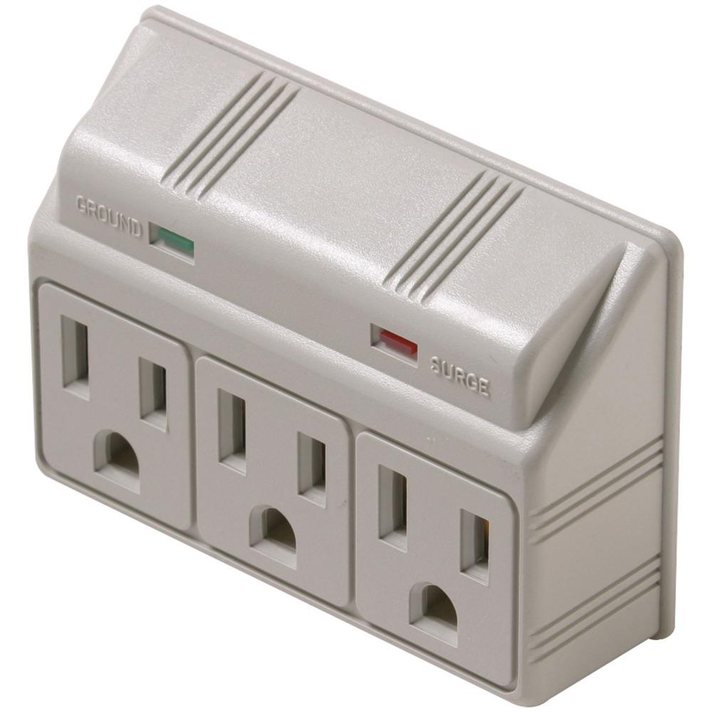 Steren 905-304 3-outlet 270 Joules Plug-in Surge Protector