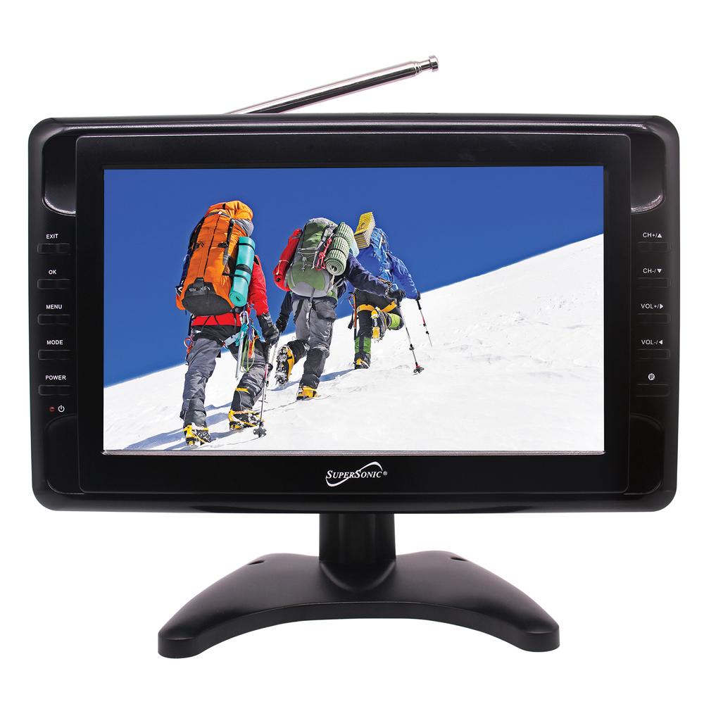 Supersonic 10 In. Portable Lcd Television With Built-in Digital Tv Tuner