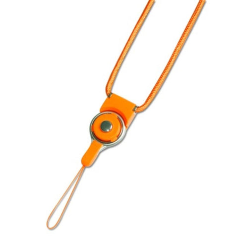 Reiko Long Lanyard Strap With Clip In Orange