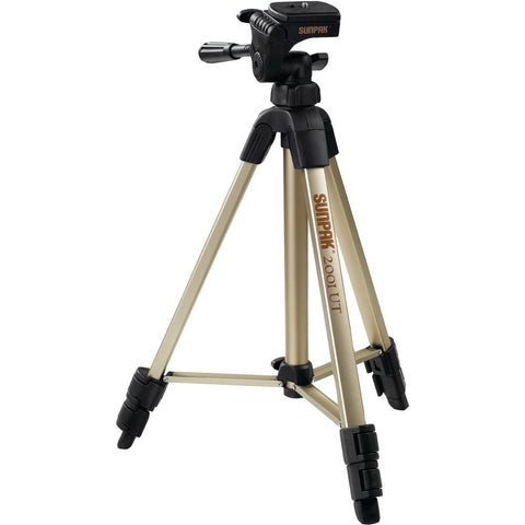 Sunpak 620-020 Tripod With 3-way Pan Head (folded Height: 18.5; Extended Height: 49; Weight: 2.3lbs)