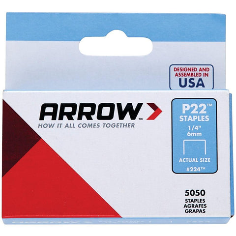 Arrow 224 P22 Plier Staples, 5,050 Pack (1/4 Inches)