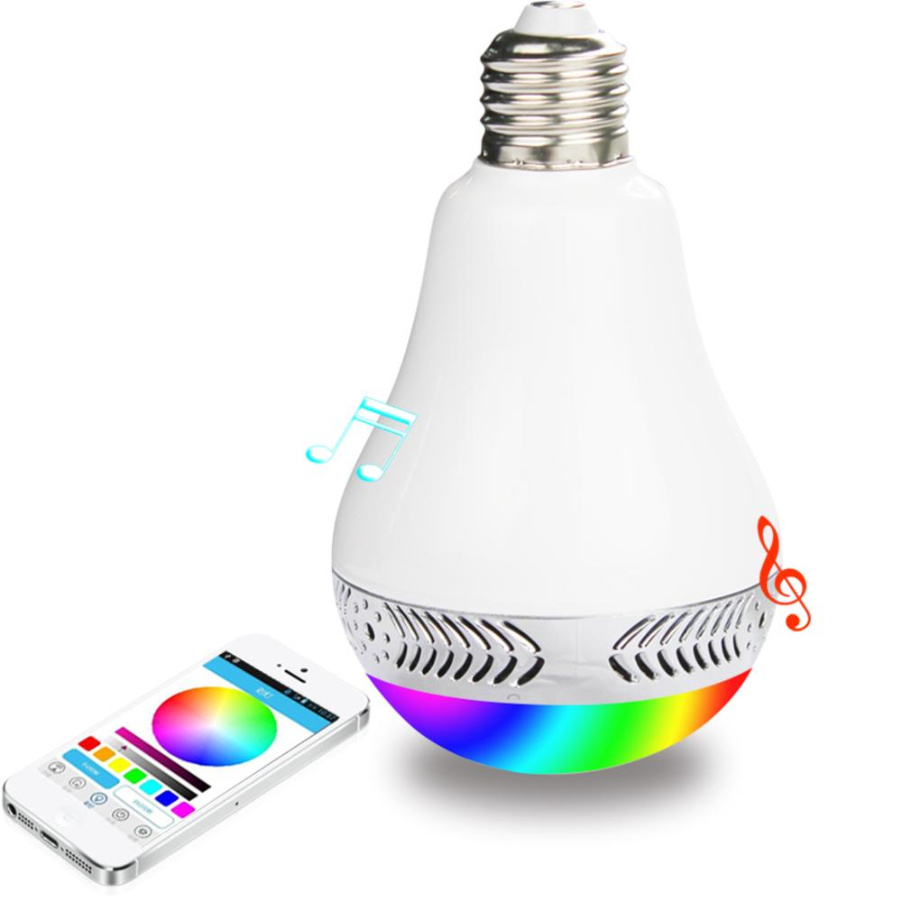 Reiko Universal Light Bulb Bluetooth Spectrum Led Light Speaker In White