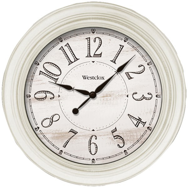 20-Inch Antique White Farmhouse Wall Clock