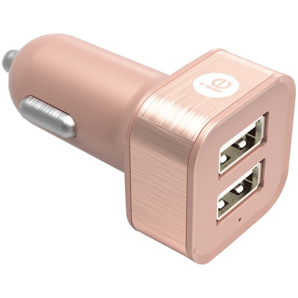 2.4-Amp Dual USB Car Charger (Rose Gold)