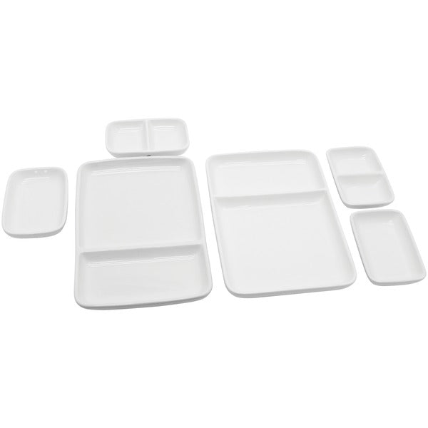 Ceramic Modular Fondue Serving Dishes, 2 Sets