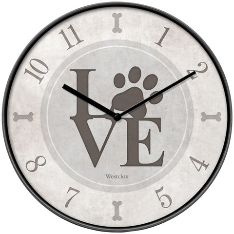 10-Inch Love Paws Wall Clock