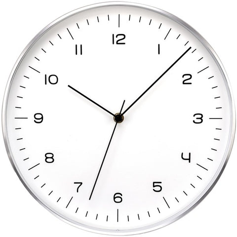 Silver Fine Line Clock