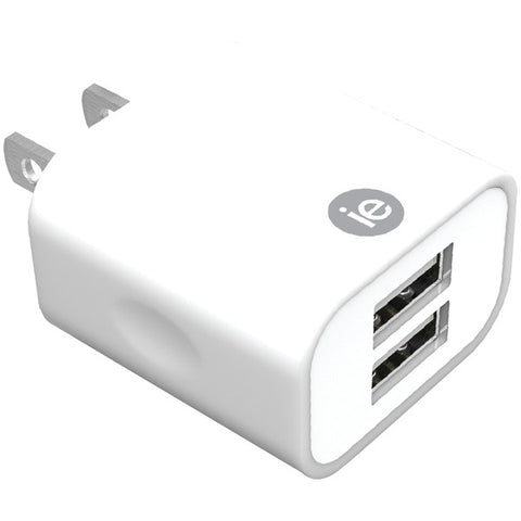 2.4-Amp Dual USB Wall Charger (White)