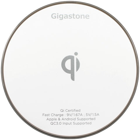 GA-9600 Qi(R)-Certified Fast Wireless Charger (White)