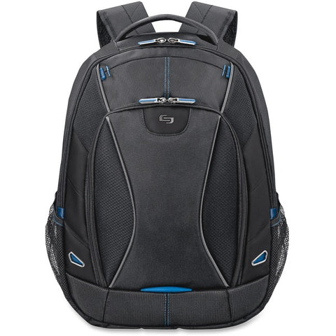 Solo Tech Carrying Case (Backpack) for 17.3" Notebook - Black, Blue