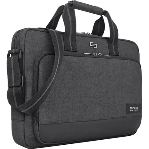 Solo Astor Carrying Case (Briefcase) for 15.6" Notebook, iPad - Gray, Black