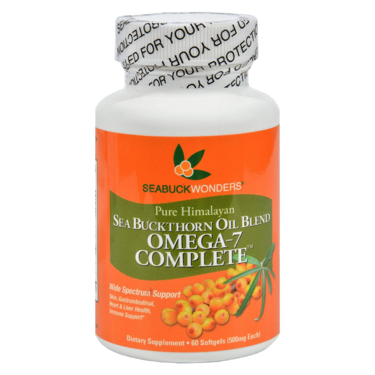 Seabuck Wonders Sea Buckthorn Omega 7 Complete - 500 Mg - 60 Softgels