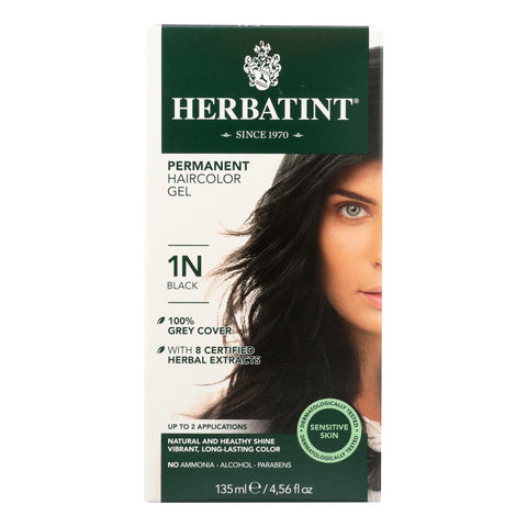 Herbatint Permanent Herbal Haircolour Gel 1n Black - 135 Ml