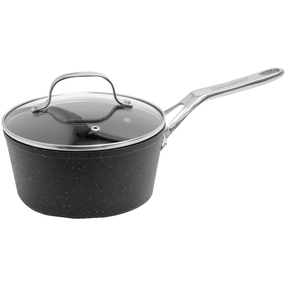 The Rock By Starfrit The Rock By Starfrit Saucepan With Glass Lid &amp;amp; Stainless Steel Handles (2-quart) Srft060315