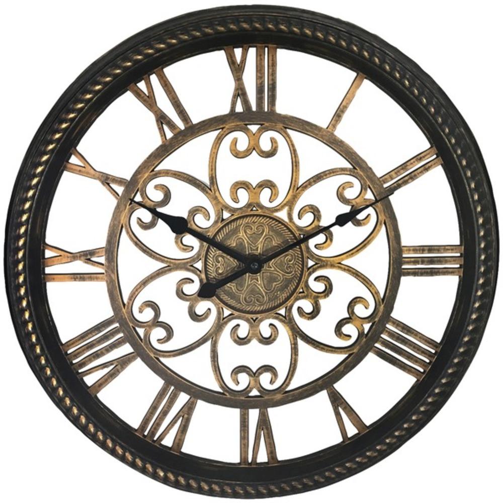 Westclox 32949bk 19.5 Wall Clock With Antique Black & Gold Finish