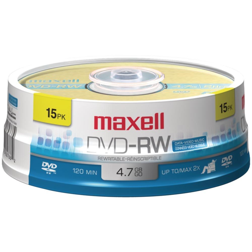 Maxell 4.7gb 120-minute Dvd-rws (15-ct Spindle) Mxl635117