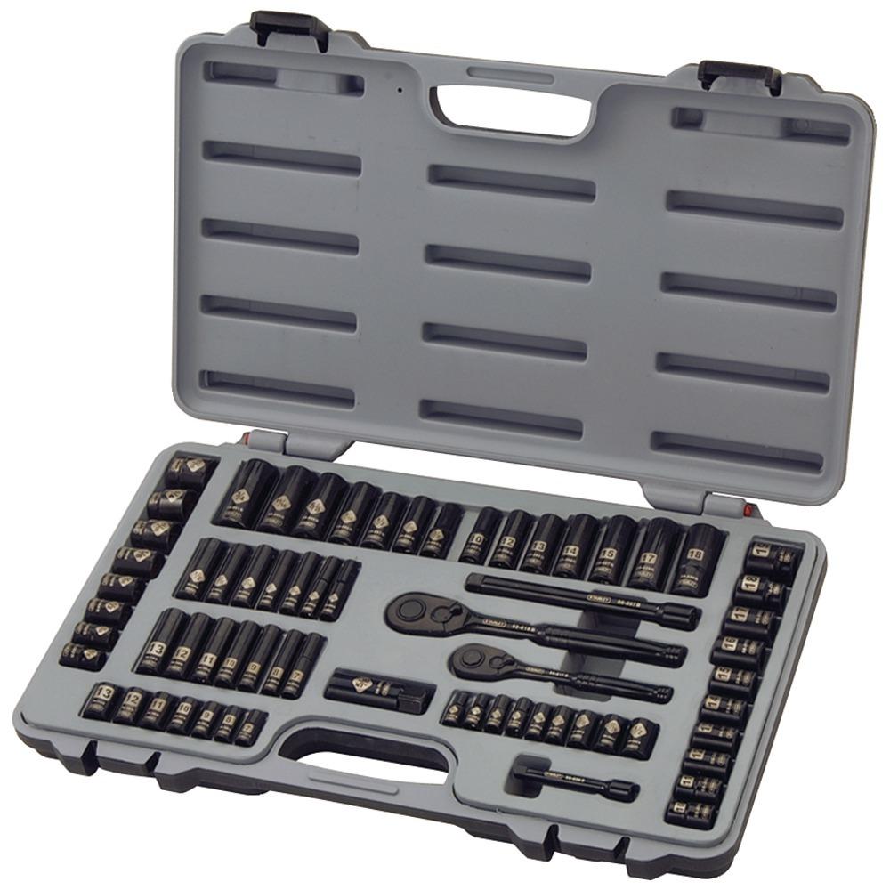 Stanley 92-824hb 69-piece Black Chrome Mechanics Tool Set