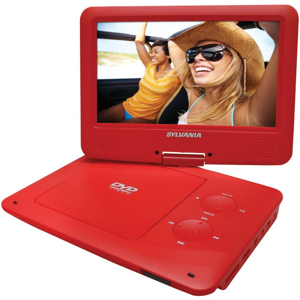 Sylvania 9&amp;quot; Portable Dvd Players With 5-hour Battery (red) Cursdvd9020brd