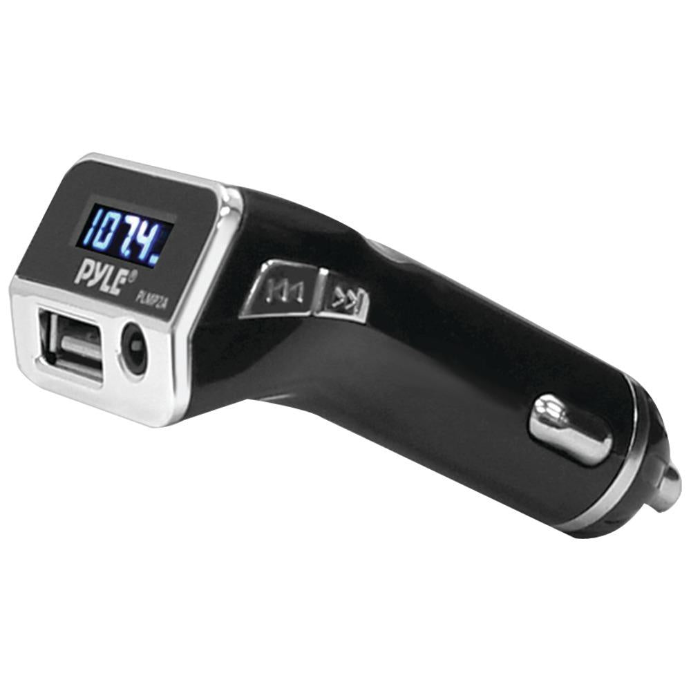 Pyle Plmp2a Fm Radio Transmitter With Usb Port For Charging Devices & 3.5mm Auxiliary-input Car Lighter Adapter