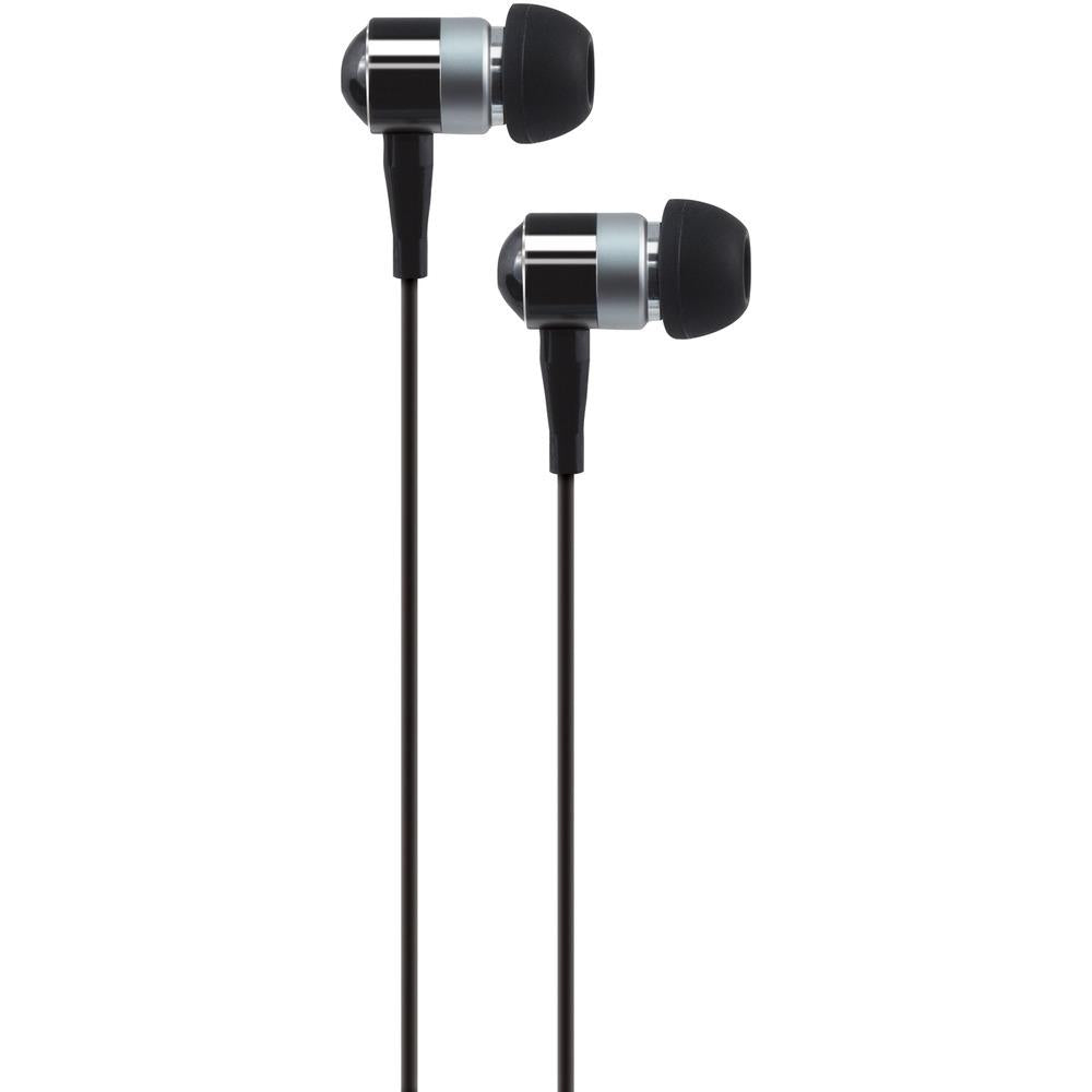 At&amp;amp;t Peb02 In-ear Aluminum Stereo Earbuds (black) Wacpeb02blk