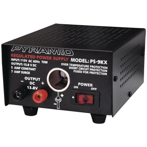 Pyramid Car Audio Ps9kx Power Supply (70 Watts Input, 5 Amps Constant)