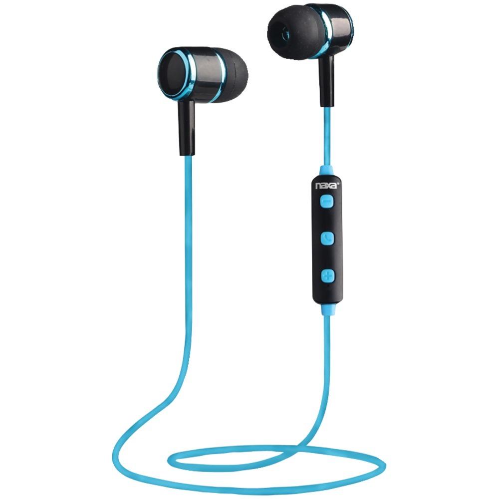 Naxa Ne-950 Black/blue Bluetooth Isolation Earbuds With Microphone & Remote (blue)