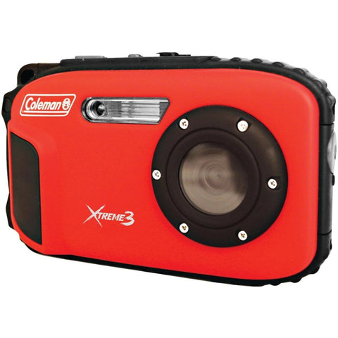 Coleman C9wp-r 20.0-megapixel Xtreme3 Hd Video Waterproof Digital Camera (red)