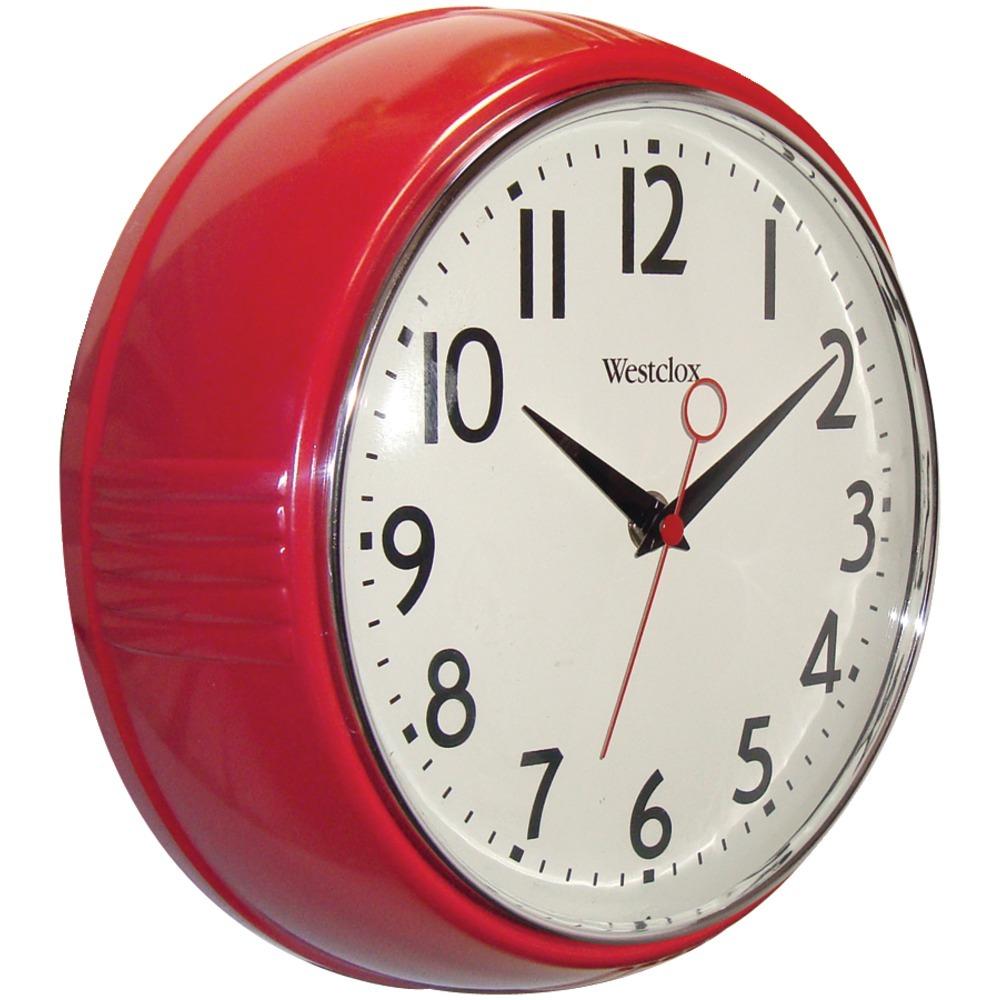 Westclox 32042r 9.5-inch Retro 1950s Kitchen Wall Clock