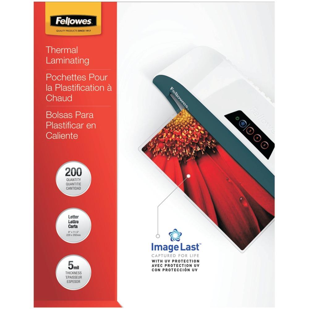 Fellowes Imagelast Laminating Pouches&#44; Letter&#44; 200pk (5mil) Flw5245301