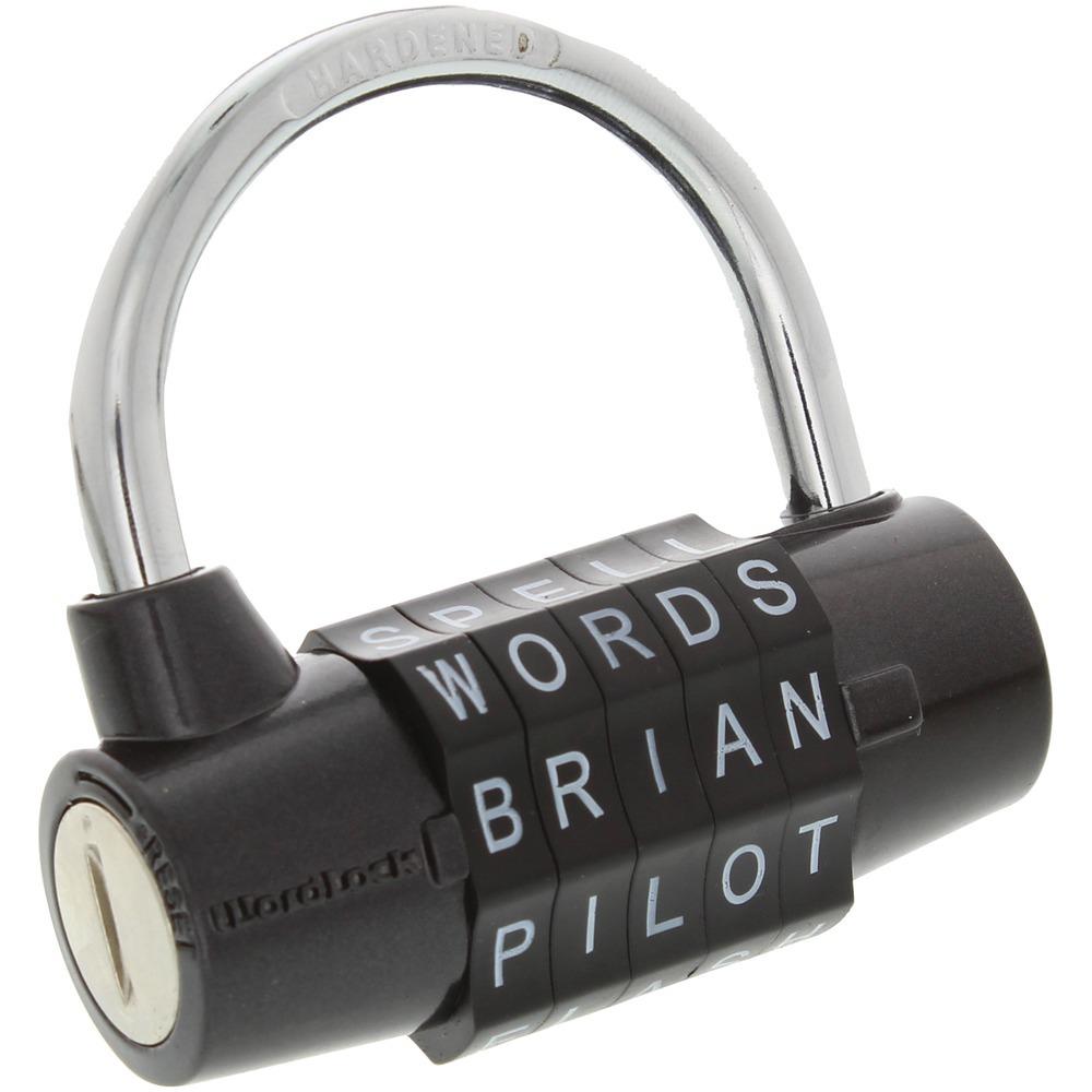 Wordlock 5-dial Combination Padlock (black) Hbclpl004bk