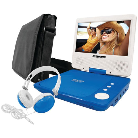 Sylvania 7&amp;quot; Swivel-screen Portable Dvd Player Bundle (blue) Cursdvd7060bl