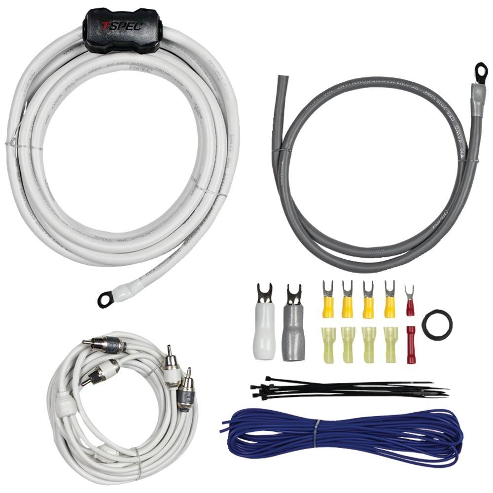 T>spec V10-rak4 V10 Series Amp Installation Kit With Rca Cables (4 Gauge)