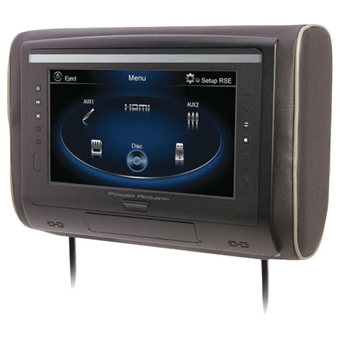 Power Acoustik 9&amp;quot; Lcd Universal Headrest With Ir &amp;amp; Fm Transmitters &amp;amp; 3 Interchangeable Skins (monitor Only) Powh94