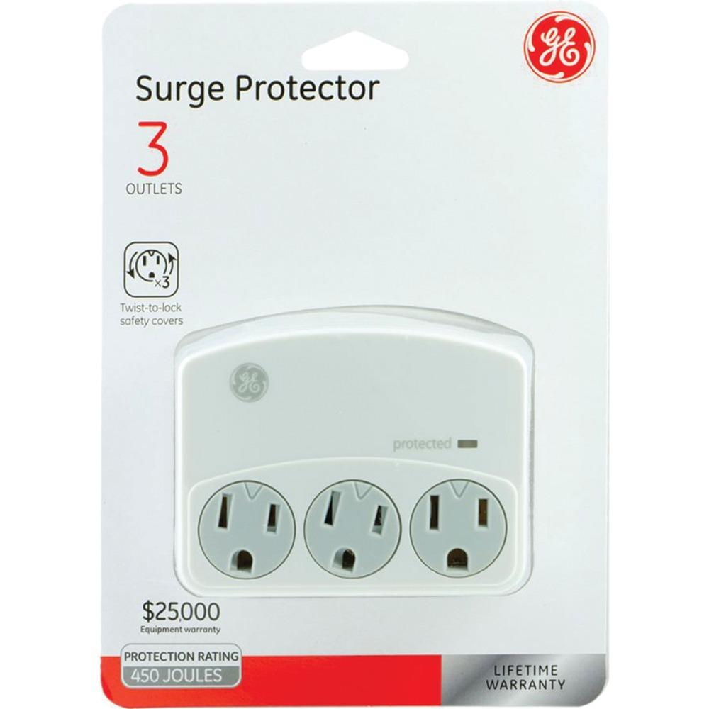 Ge 35122 3-outlet Surge-protector Wall Tap