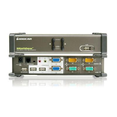 2 port Dual View KVM Switch