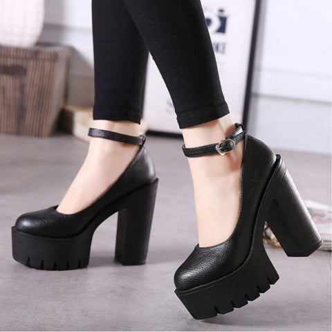 Heels for Women 2023 Large Size Single Shoe Women's 14CM High Heels, European and American Fashion One Line Buckle Women's Shoes