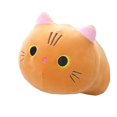 Cuddly Kitten Plushie Toy Soft Round Animal Balls Lovely Doll Stuffed Cat Pillows For Kids Birthday Gift For Baby Accompany