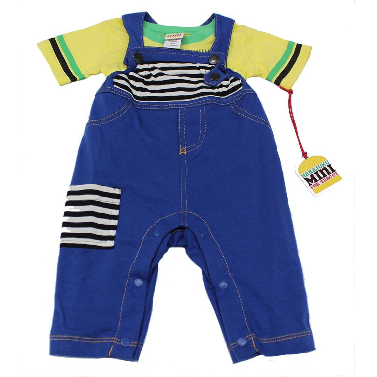 Boys Yellow T-Shirt with Blue Jean Overalls