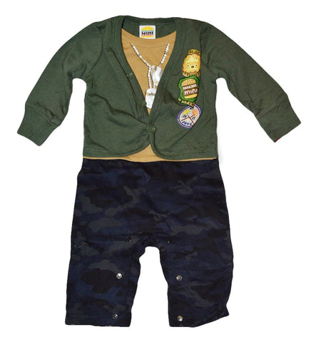 Boys Black Pants + Green Sweater Set