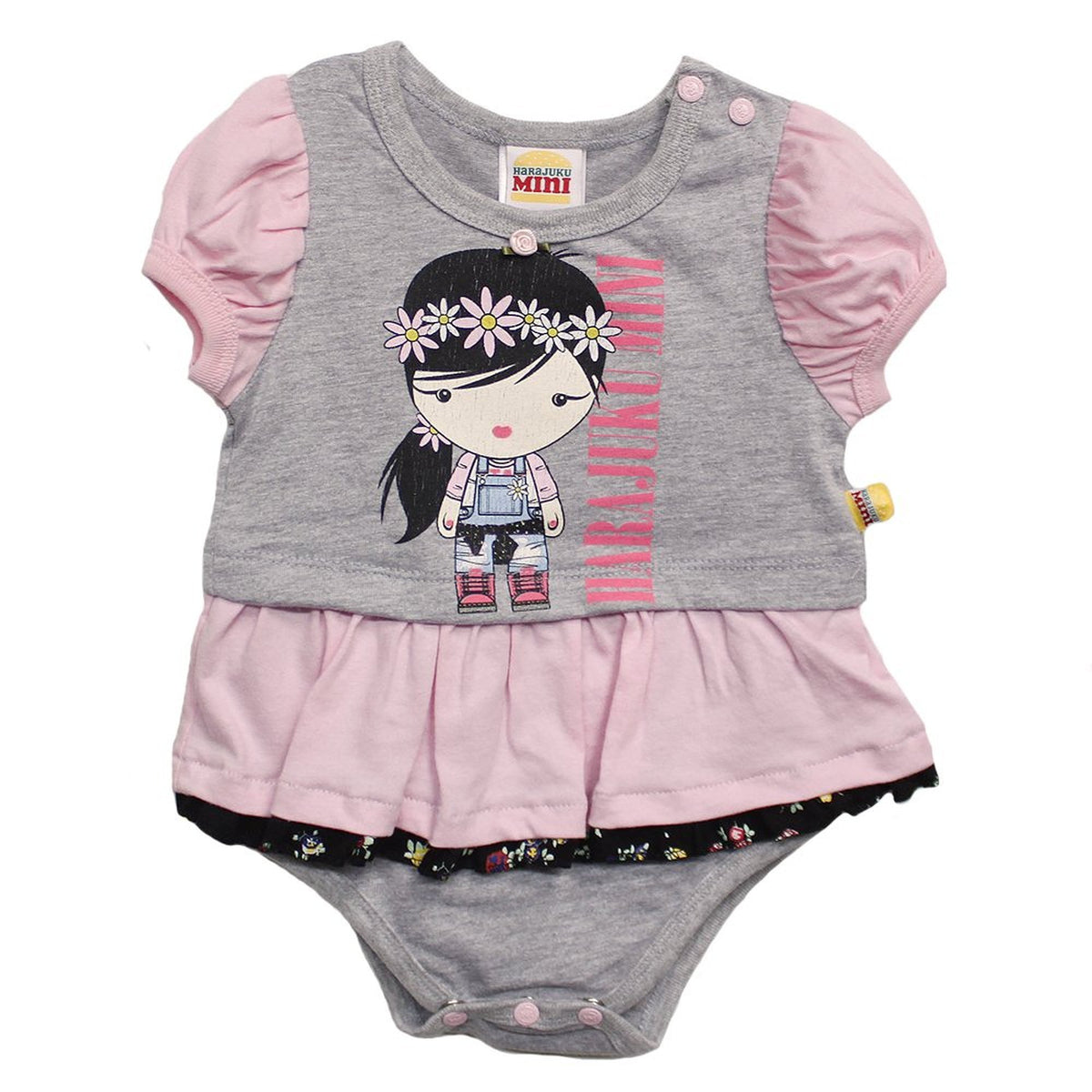 Infant Pink/Grey Character Onesie