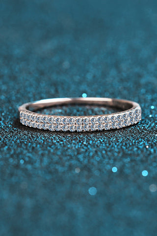 Moissanite 925 Sterling Silver Half-Eternity Ring