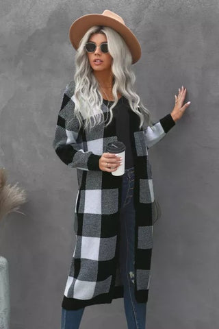 Buffalo Plaid Duster Cardigan